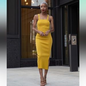 The Drop Women's Citronelle Strappy Rib Midi Dress by @signedblake